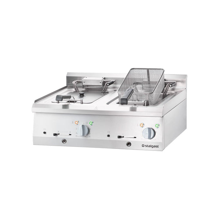 Stalgast - Elektro-Fritteuse als Tischgerät Serie 700 ND - Doppel-Fritteuse, 800 x 700 x 250 mm (BxTxH) - GastroDeals