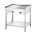 Stalgast - Elektro-Griddleplatte als Standgerät - ½ glatt / ½ gerillt, Unterbau offen, 800 x 700 x 850 mm (BxTxH) - GastroDeals
