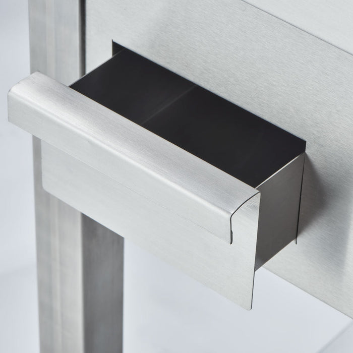 Stalgast - Elektro-Griddleplatte als Standgerät - ½ glatt / ½ gerillt, Unterbau offen, 800 x 700 x 850 mm (BxTxH) - GastroDeals