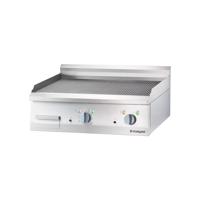 Stalgast - Elektro-Griddleplatte als Tischgerät, 800x700 mm, gerillte Grillfläche, Serie 700 ND - GastroDeals