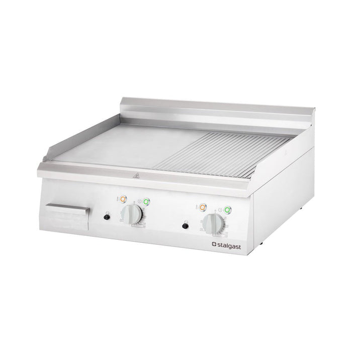 Stalgast - Elektro-Griddleplatte als Tischgerät, 800x700 mm, ½ glatte/½ gerillte Grillfläche, Serie 700 ND - GastroDeals
