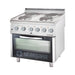Stalgast - Elektro-Herd mit 4 Kochplatten und statischem Backofen GN 2/1, Serie 700 ND - GastroDeals