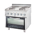 Stalgast - Elektro-Herd mit 4 Kochplatten und Umluft-Backofen GN 1/1, Serie 700 ND - GastroDeals