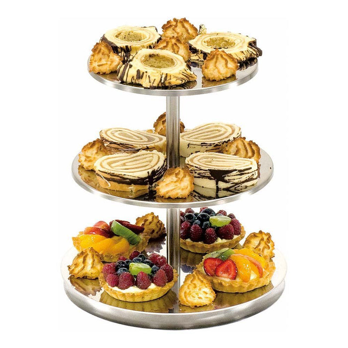 Stalgast - Etagere ohne Griff, 3-stufig, Höhe 30 cm - GastroDeals
