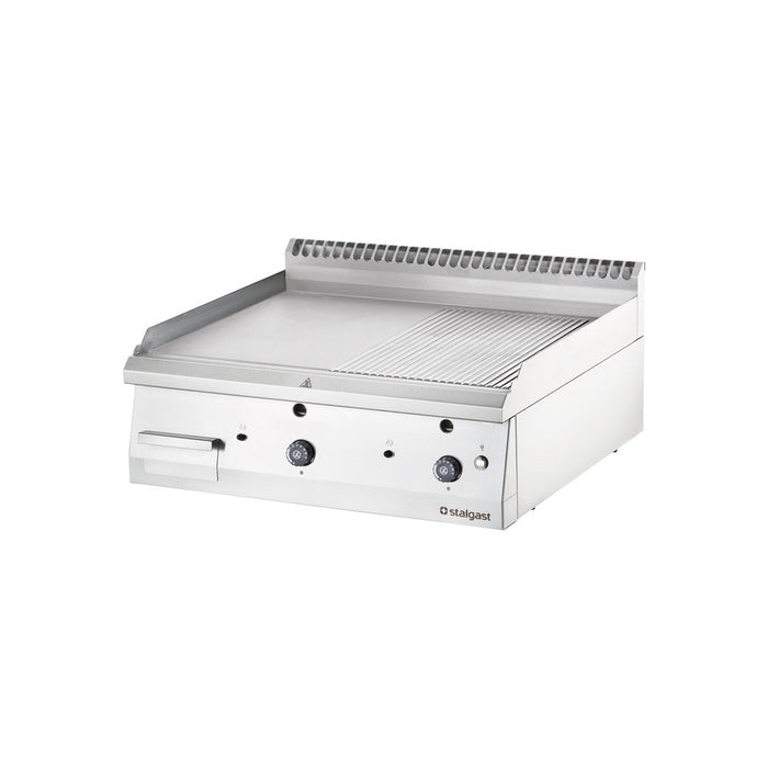Stalgast - Gas-Griddleplatte als Tischgerät, Serie 700 ND - ½ glatt / ½ gerillt 800x700x250 mm - GastroDeals