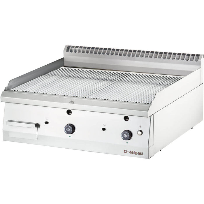 Stalgast - Gas-Griddleplatte, verchromt als Tischgerät, Serie 700 ND - gerillt 800x700x250 mm (BxTxH) - GastroDeals