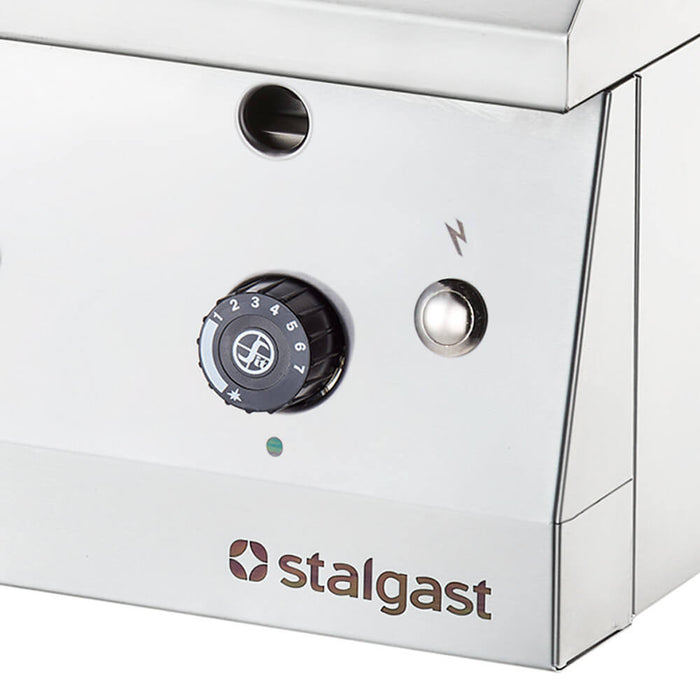 Stalgast - Gas-Griddleplatte, verchromt als Tischgerät, Serie 700 ND - glatt 400x700x250 mm (BxTxH) - GastroDeals