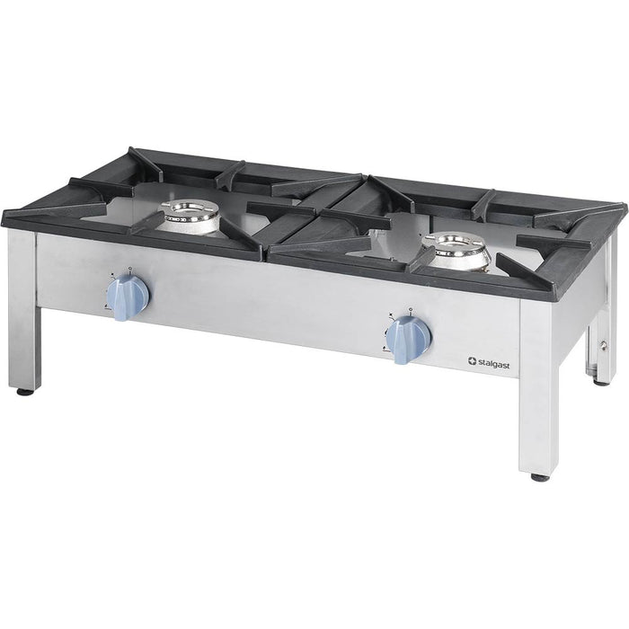 Stalgast - Gas-Hockerkocher, Doppelbrenner TOP - G20, 1160 x 580 x 380 mm (BxTxH) - GastroDeals