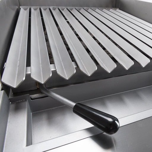 Stalgast - Gas-Lavastein-Grill als Standgerät, Serie 700 ND mit V-Rost, 400x700x850 mm - GastroDeals