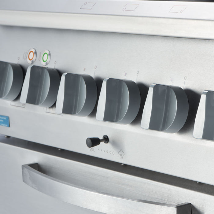 Stalgast - Gasherd ECO 4 Brenner mit Elektro-Heißluftofen (600 x 400 mm / GN 1/1) Serie 700 ND - G20, 4-Brenner (4x3,5 kW) - GastroDeals