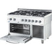 Stalgast - Gasherd ECO 6 Brenner mit Elektro-Heißluftofen (600 x 400 mm / GN 1/1) Serie 700 ND - G20, 6-Brenner (3x3,5 + 3x5 kW) - GastroDeals