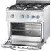 Stalgast - Gasherd mit 4 Brennern (2x5+2x7) und Gas-Backofen GN2/1, Serie 700 ND - GastroDeals