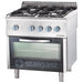 Stalgast - Gasherd mit 4 Brennern (3,5+2x5+7) und Gas-Backofen GN2/1, Serie 700 ND - GastroDeals