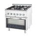 Stalgast - Gasherd mit 4 Brennern (3,5x+5+2x7) und Elektro-Umluft-Backofen GN1/1, Serie 700 ND - GastroDeals