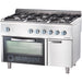 Stalgast - Gasherd mit 6 Brennern (3,5+2x5+2x7+9), Gas-Backofen GN2/1 und Unterschrank, Serie 700 ND - GastroDeals