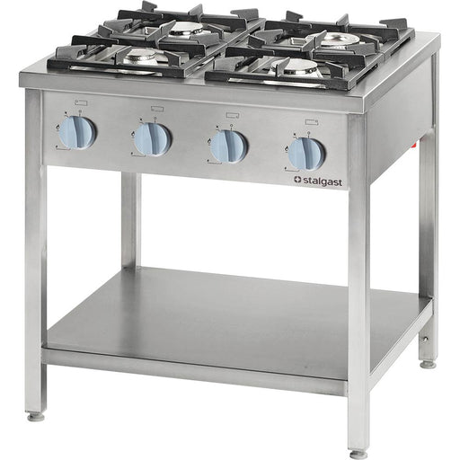 Stalgast - Gasherd Serie 700 - G20, 4-Brenner (3,5+5+2x7), 800 x 700 x 850 mm (BxTxH) - GastroDeals