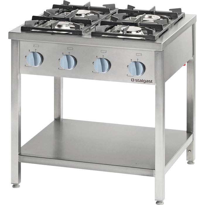 Stalgast - Gasherd Serie 700 - G20, 4-Brenner (3,5+5+2x7), 800 x 700 x 850 mm (BxTxH) - GastroDeals