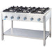 Stalgast - Gasherd Serie 700 - G20, 6-Brenner (3,5+2x5+2x7+9), 1200 x 700 x 850 mm (BxTxH) - GastroDeals