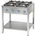 Stalgast - Gasherd Serie 900 - 4-Brenner (3,5+2x5+7), 20,5 kW, G20, 900 x 900 x 850 mm (BxTxH) - GastroDeals