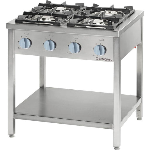 Stalgast - Gasherd Serie 900 - G20, 4-Brenner (3,5+5+7+9), 900 x 900 x 850 (BxTxH) - GastroDeals
