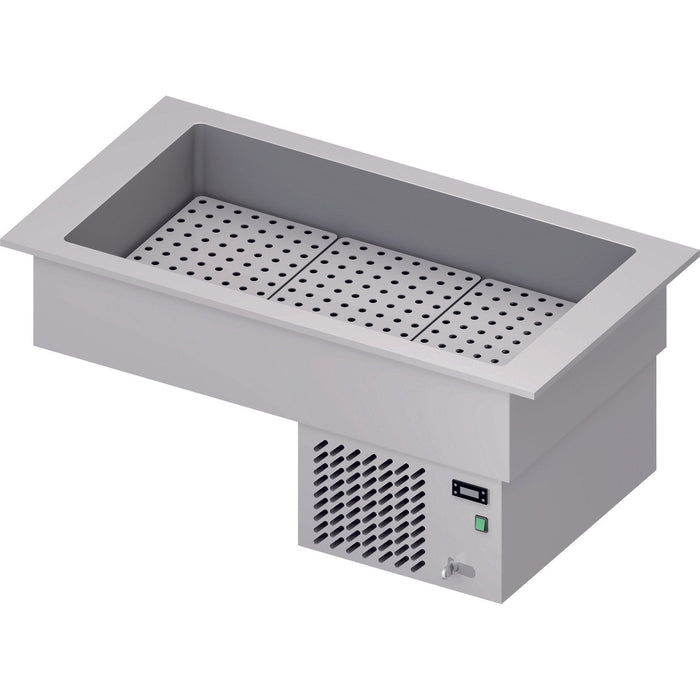 Stalgast - Getränke-Kühlwanne "Drop-In" 3x GN1/1 1155x620x210 mm Edelstahlabdeckung - GastroDeals