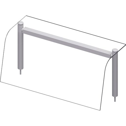 Stalgast - Glas-Aufsatzbord mit Hustenschutz 1122x455x450 mm für Speisenausgabesysteme - GastroDeals
