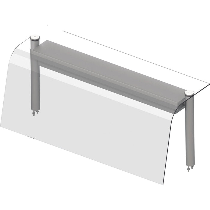 Stalgast - Glas-Aufsatzbord mit Hustenschutz und Wärmelampe 1122x455x450 mm für Speisenausgabesysteme - GastroDeals