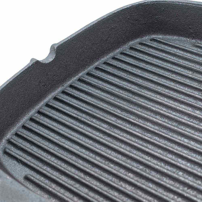 Stalgast - Grillpfanne aus Gusseisen, gerillt, Abmessung 24 x 24 cm - GastroDeals