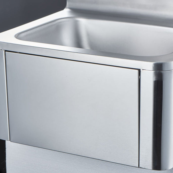 Stalgast - Handwaschbecken mit Kniebedienung, inkl. Armatur und Seifenspender, Wandmontage, 400 mm x 330 mm x 570 mm (BxTxH) - GastroDeals