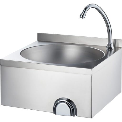 Stalgast - Handwaschbecken mit Kniebedienung, inkl. Armatur, Wandmontage, 400 mm x 400 mm x 225 mm (BxTxH) - GastroDeals