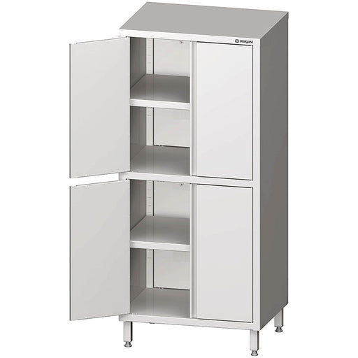 Stalgast - Hochschrank mit Flügeltüren, 1200x500x1800 mm, mit zwei Schrankräumen, verschweißt - GastroDeals