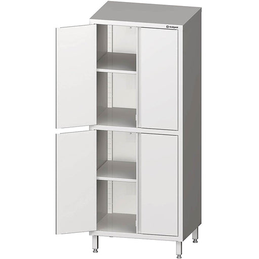 Stalgast - Hochschrank mit Flügeltüren, 800x600x2000 mm, mit zwei Schrankräumen, verschweißt - GastroDeals