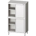 Stalgast - Hochschrank mit Schiebetüren, 1200x500x1800 mm, mit zwei Schrankräumen, verschweißt - GastroDeals