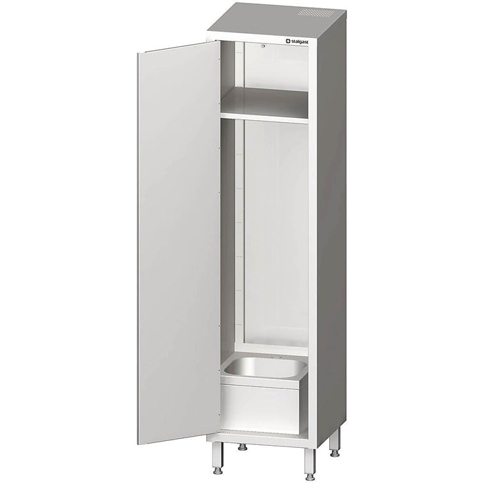 Stalgast - Hochschrank mit Spülbecken für Reinigungsutensilien, 500x500x2000 mm, verschweißt - GastroDeals