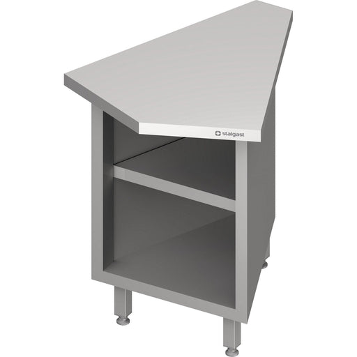Stalgast - Inneneckmodul 45° "Free Flow" mit offenem Unterschrank 644x814x880 mm, Granitdeckplatte "Standard G1" - GastroDeals