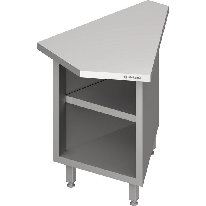 Stalgast - Inneneckmodul 45° "Free Flow" mit offenem Unterschrank 644x814x880 mm, Granitdeckplatte "Standard G1" - GastroDeals