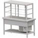 Stalgast - Kaltausgabe mit Ausgabevitrine und Kühlwanne 3x GN1/1, 1245x750x880, Granitabdeckung "Standard G1" - GastroDeals