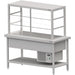 Stalgast - Kaltausgabe mit Ausgabevitrine und Kühlwanne 4x GN1/1, 1570x750x880, Edelstahlabdeckung - GastroDeals