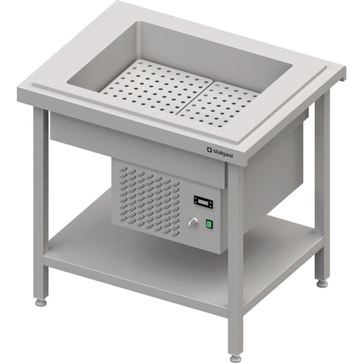 Stalgast - Kaltausgabe mit einer Getränke-Kühlwanne 2x GN1/1, 920x750x880, Granitabdeckung "Standard G1" - GastroDeals