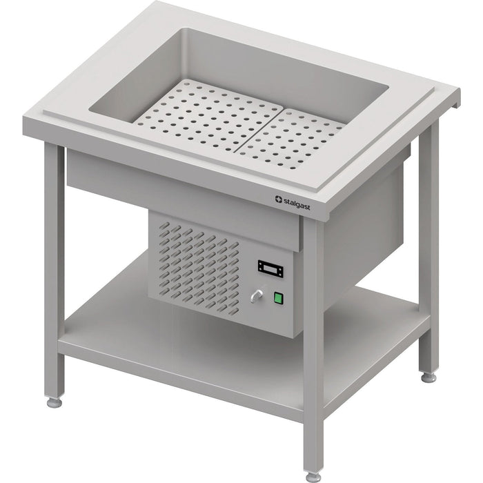Stalgast - Kaltausgabe mit einer Getränke-Kühlwanne 2x GN1/1, 920x750x880, Granitabdeckung "Standard G1" - GastroDeals