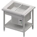 Stalgast - Kaltausgabe mit einer Kühlwanne 2x GN1/1, 920x750x880, Edelstahlabdeckung - GastroDeals