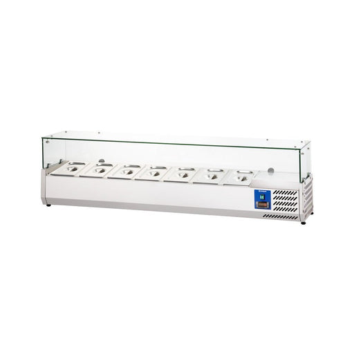 Stalgast - Kühlaufsatzvitrine, 7x GN 1/4, 1600x335x400 mm (BxTxH) - GastroDeals