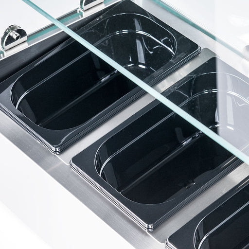 Stalgast - Kühlaufsatzvitrine für 7 x GN1/4 mit statischer Kühlung - GastroDeals