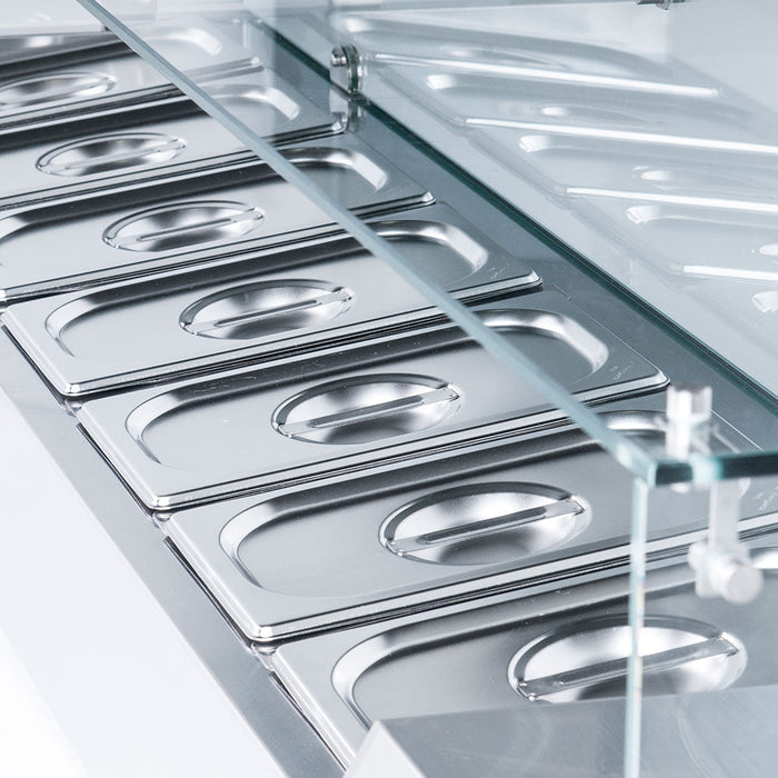 Stalgast - Kühlaufsatzvitrine für 7 x GN1/4 mit statischer Kühlung - GastroDeals