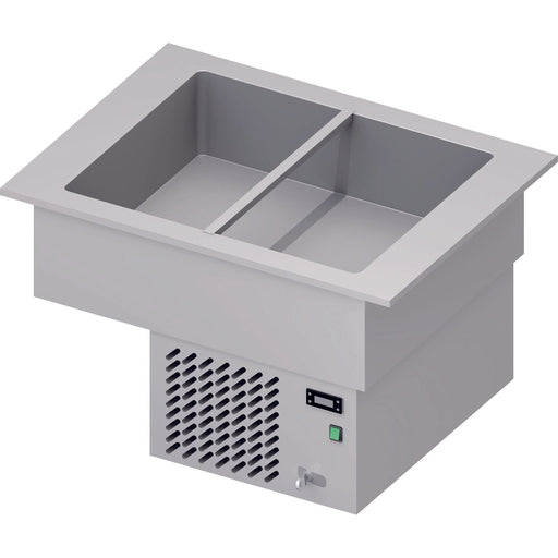Stalgast - Kühlwanne "Drop-In" 2x GN1/1 830x620x210 mm Edelstahlabdeckung - GastroDeals