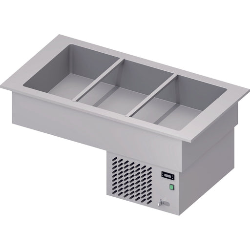 Stalgast - Kühlwanne "Drop-In" 3x GN1/1 1155x620x210 mm Edelstahlabdeckung - GastroDeals