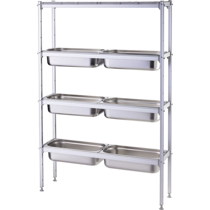 Stalgast - Lagerregal mit GN1/1 - Aufnahme 1120x360x180 mm (BxTxH) - GastroDeals