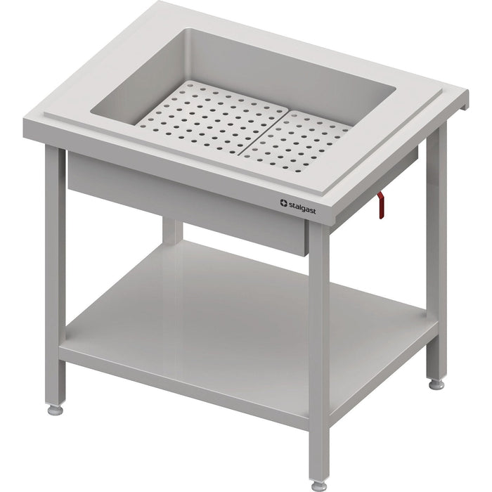 Stalgast - Neutralausgabe mit Eiswanne 2x GN1/1, 920x750x880 mm, Edelstahlabdeckung - GastroDeals