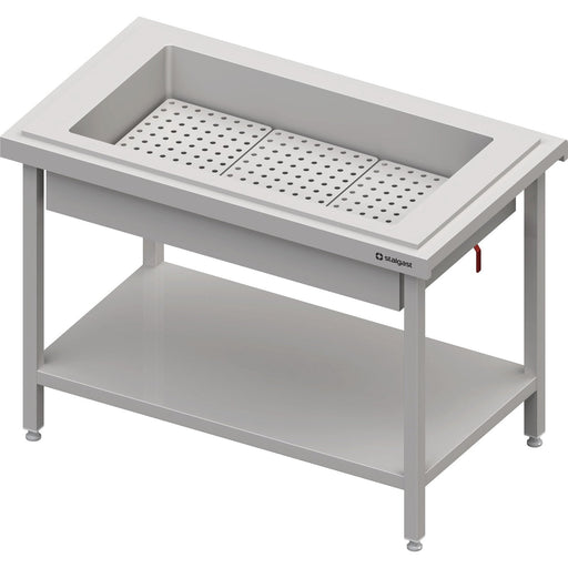 Stalgast - Neutralausgabe mit Eiswanne 3x GN1/1, 1245x750x880 mm, Granitabdeckung "Standard G1" - GastroDeals