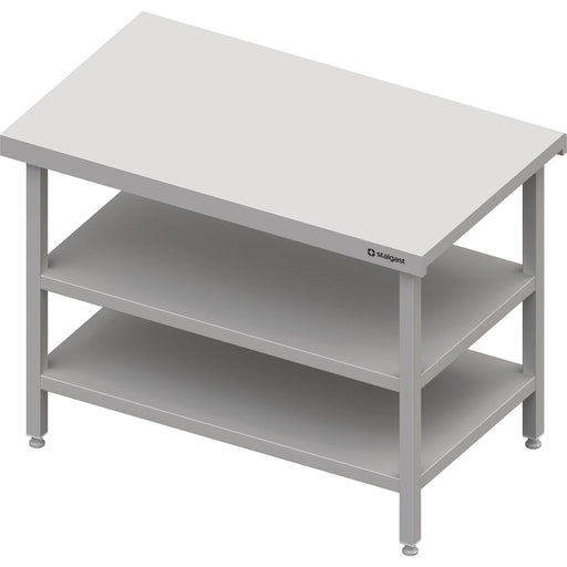 Stalgast - Neutralausgabe mit Grund- und Zwischenboden 1400x750x880 mm, Granitarbeitsplatte "Standard G1" - GastroDeals